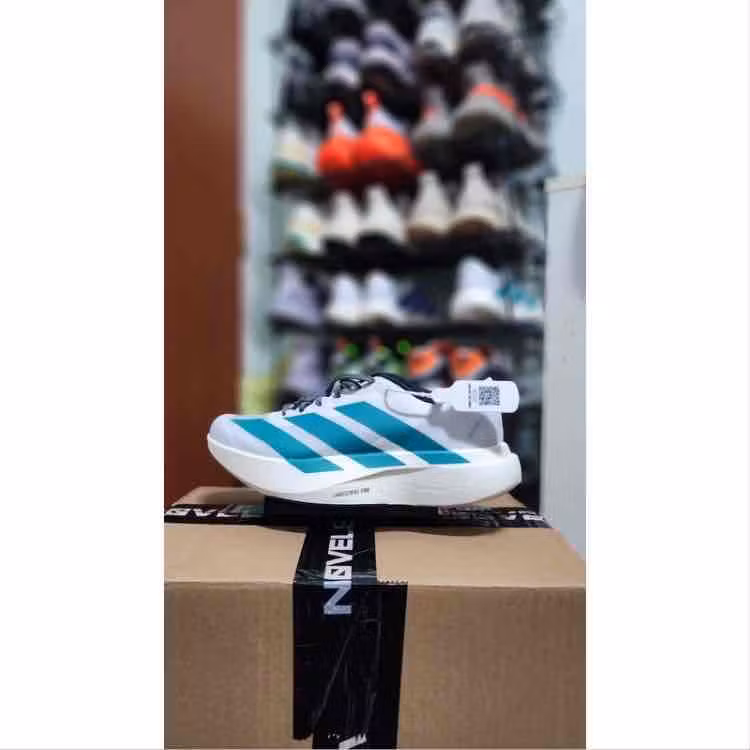 adidas Adizero Evo SL 'White Pure Teal' JS4487 adidas Adizero Evo SL 'White Pure Teal' JS4487